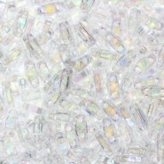 Miyuki quarter tila 5x1.2mm Perlen - Crystal ab QTL-250